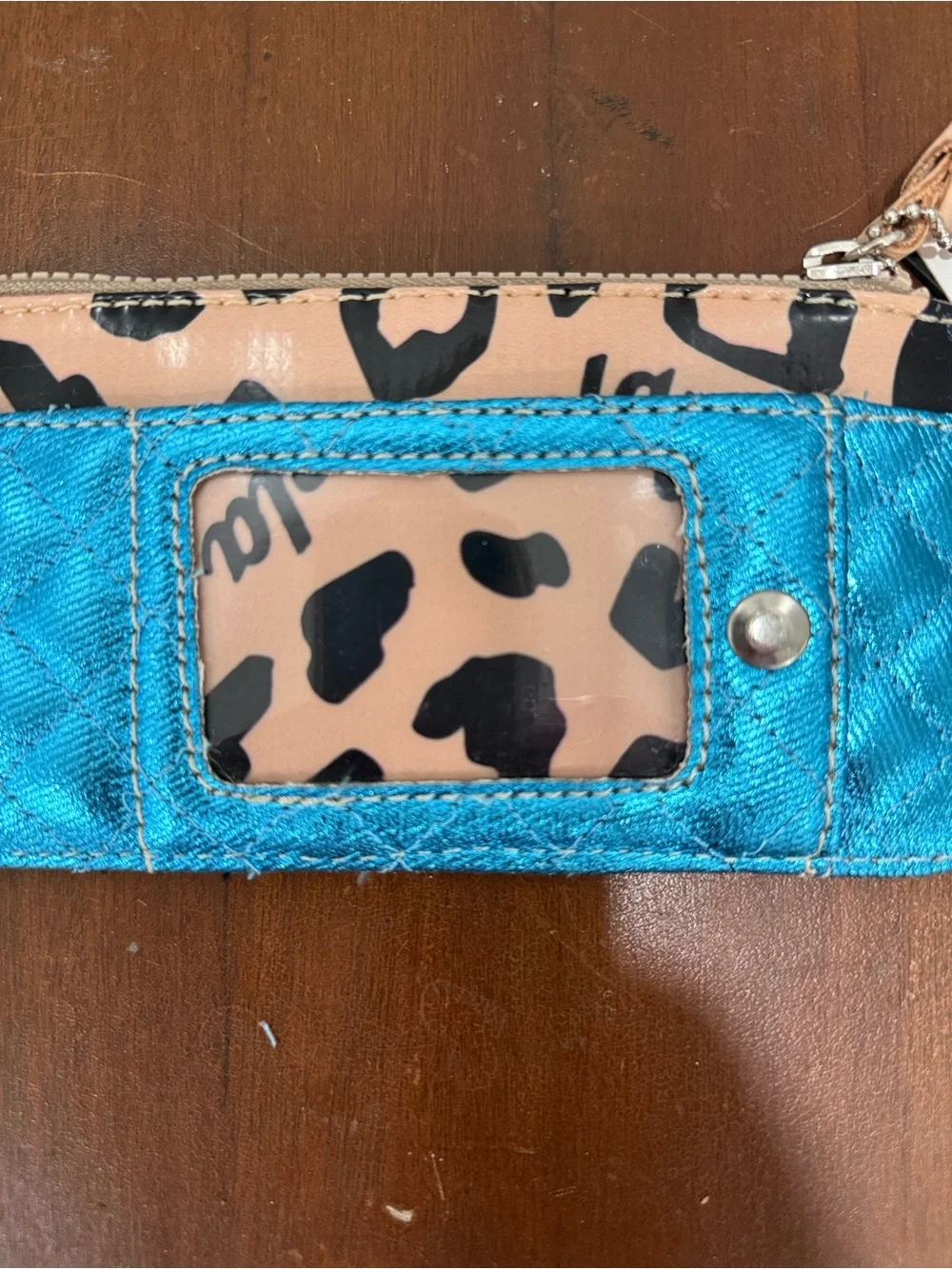 Consuela Amish Blue Quilted Wristlet Card Holder